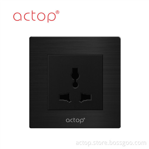 aluminum black switch socket